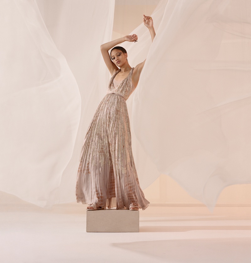 Selena Forrest wears a dreamy dress in DIor spring 2019 campaign