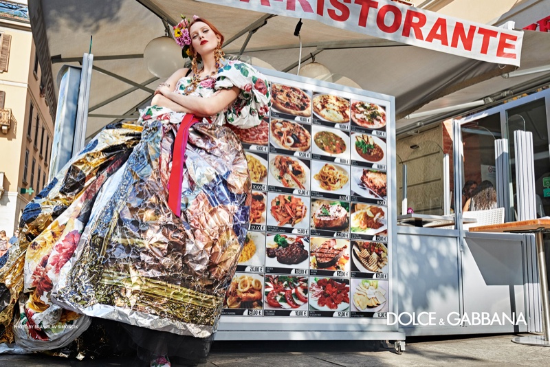 Karen Elson stars in Dolce & Gabbana spring-summer 2019 campaign. Photo: Branislav Simoncik