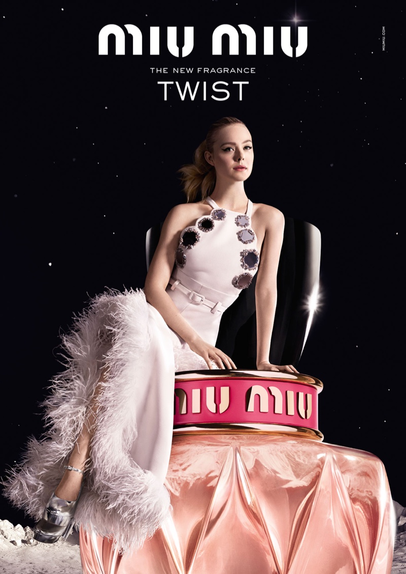 Elle Fanning stars in Miu Miu Twist fragrance campaign