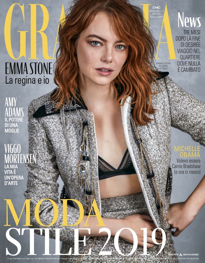 Emma Stone on Grazia Italy January 3rd, 2019 Cover