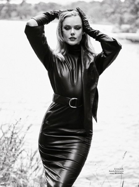Frida Gustavsson Poses in Black & White for L'Officiel Netherlands