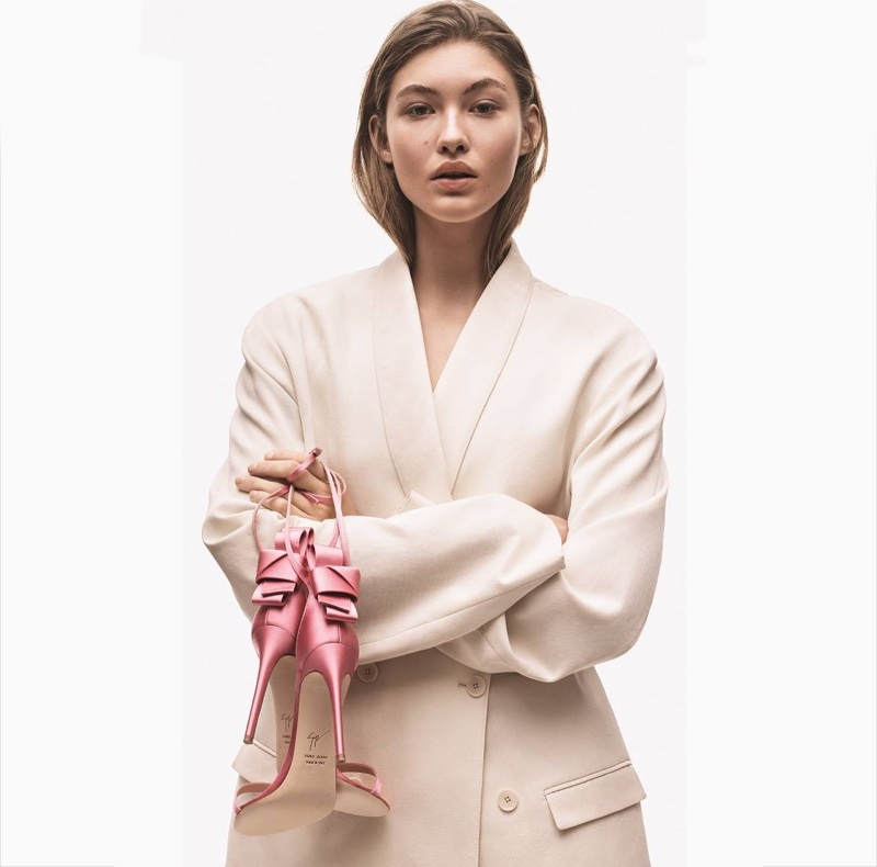 Grace Elizabeth stars in Giuseppe Zanotti spring-summer 2019 campaign