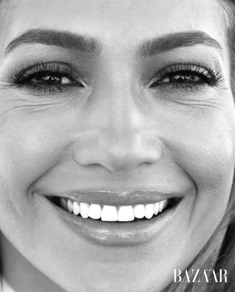 Jennifer Lopez flashes a smile in this shot