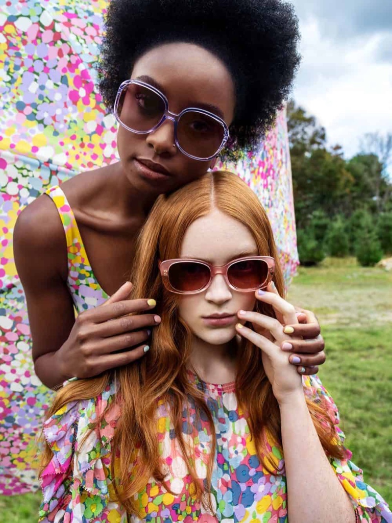 Kiki Layne and Sadie Sink wear sunglasses in Kate Spade spring-summer 2019 campaign