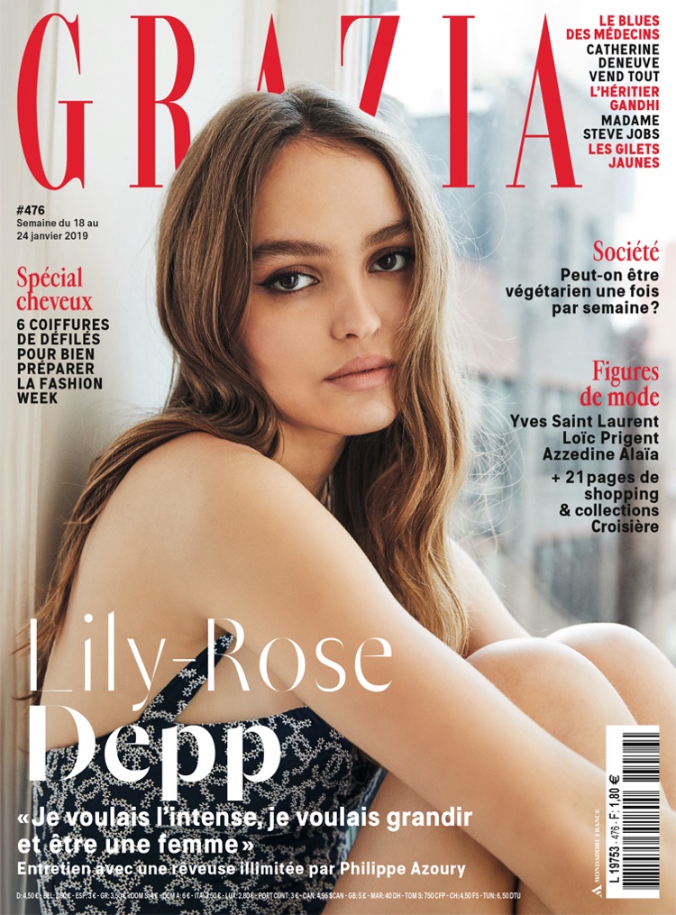 Lily-Rose Depp on Grazia France January 18th, 2019 Cover