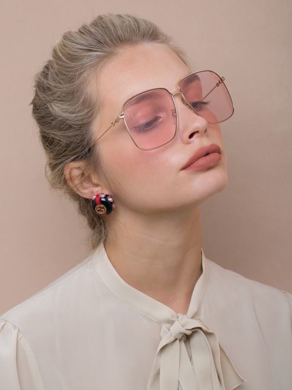 Gucci Pink Large Round Sunglasses $415