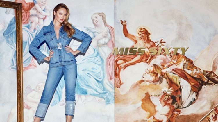 Candice Swanepoel Sports Denim in Miss Sixty Spring ’19 Ads