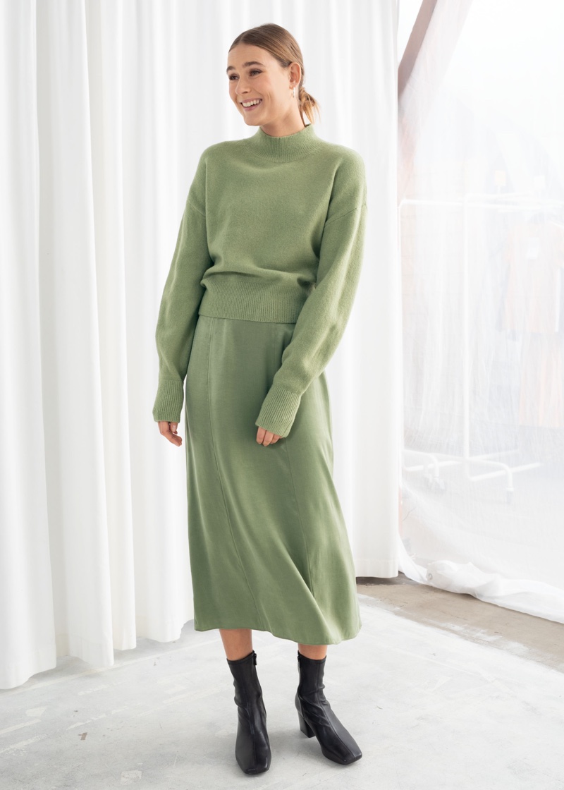 & Other Stories A-Line Midi Skirt $69