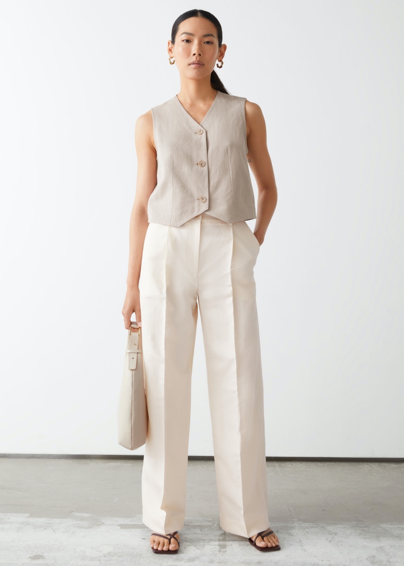 & Other Stories Cropped Boxy Vest $69