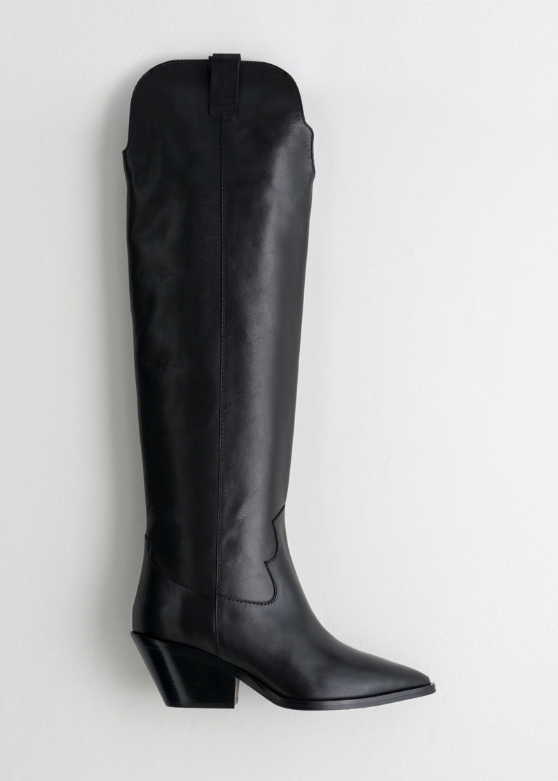 & Other Stories Knee High Cowboy Boots $299