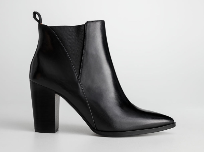 & Other Stories Leather Ankle Boots in Black $195