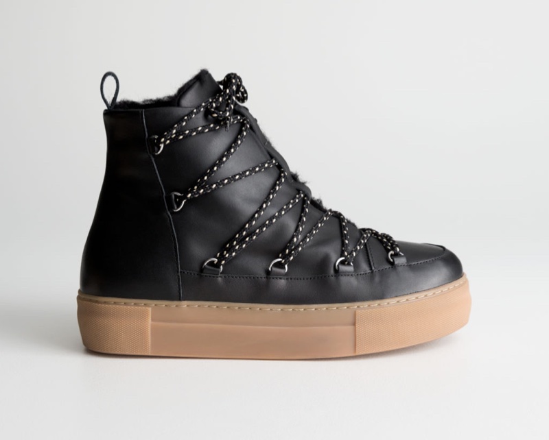 & Other Stories Leather Snow Boots $195