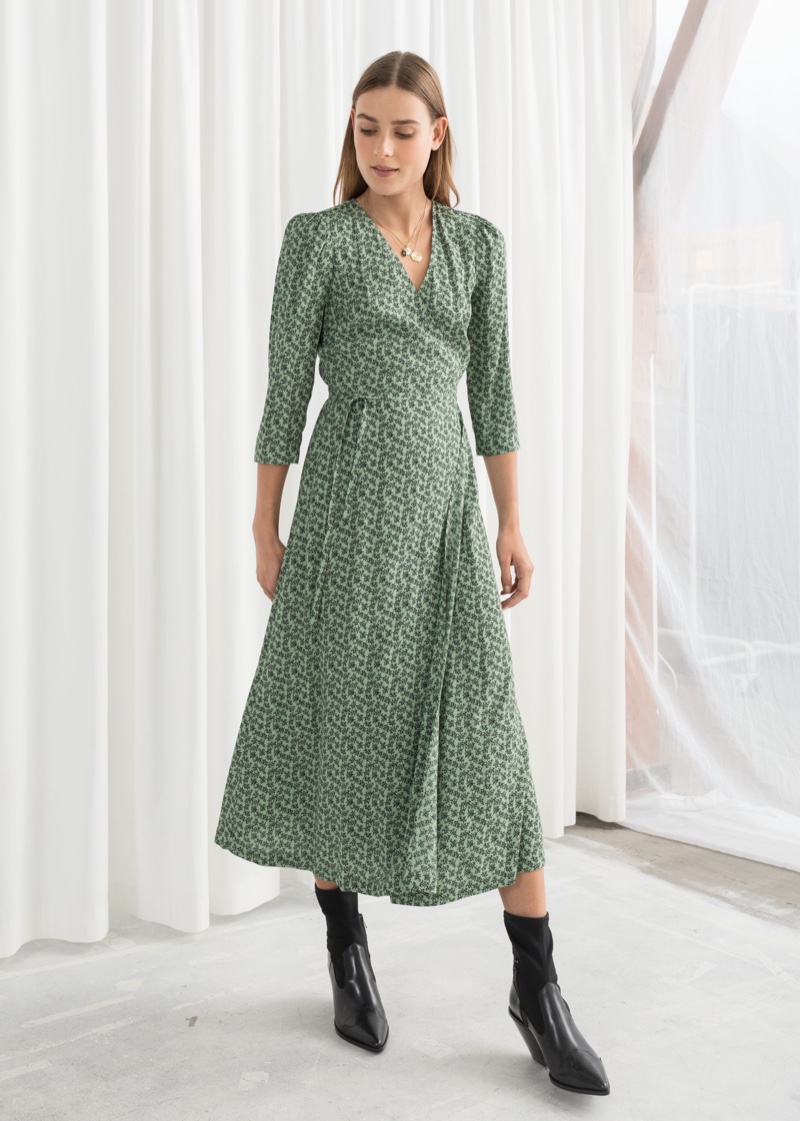 & Other Stories Midi Wrap Dress $99