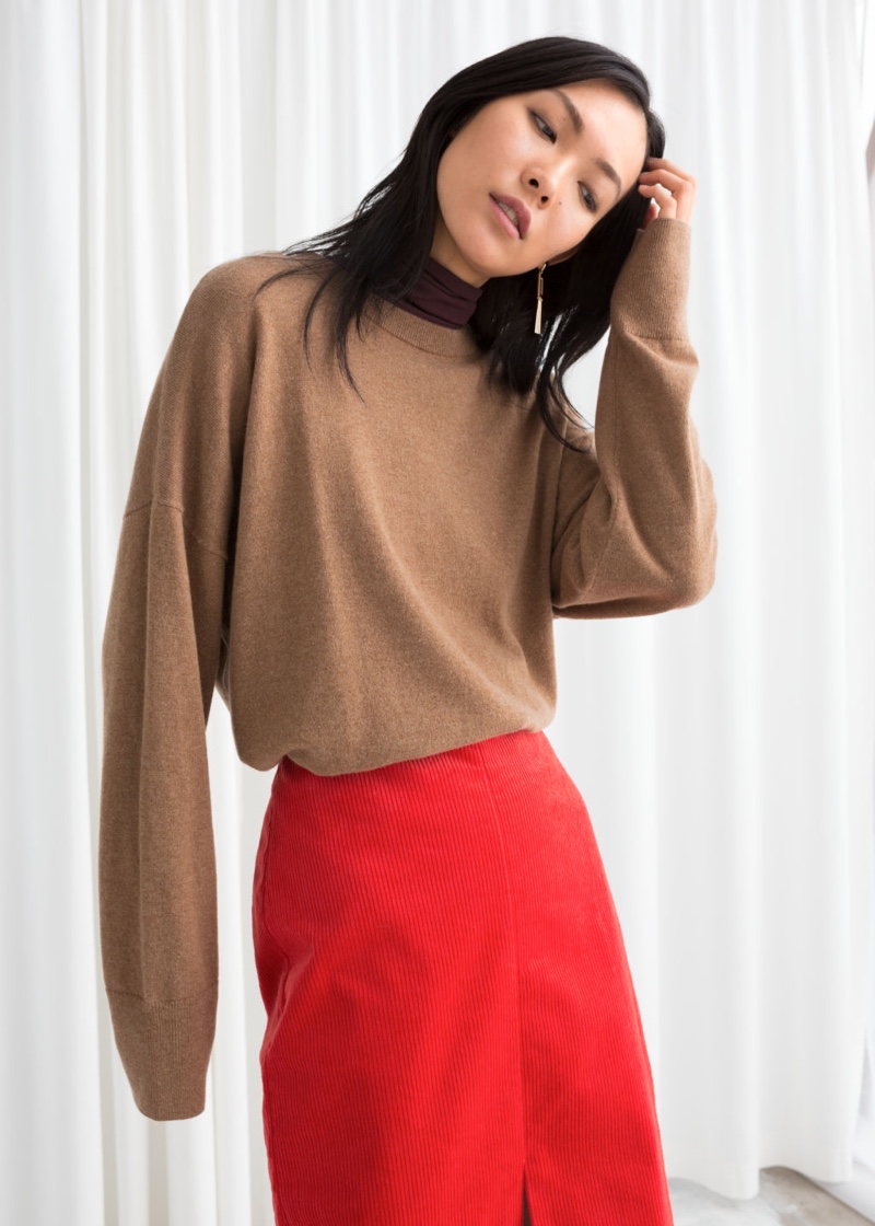 & Other Stories Oversized Cashmere Sweater in Camel $145