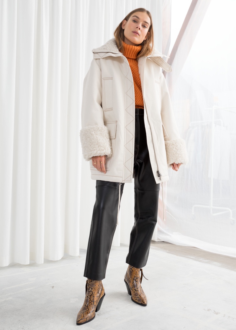 & Other Stories Oversized Faux Shearling Parka $219