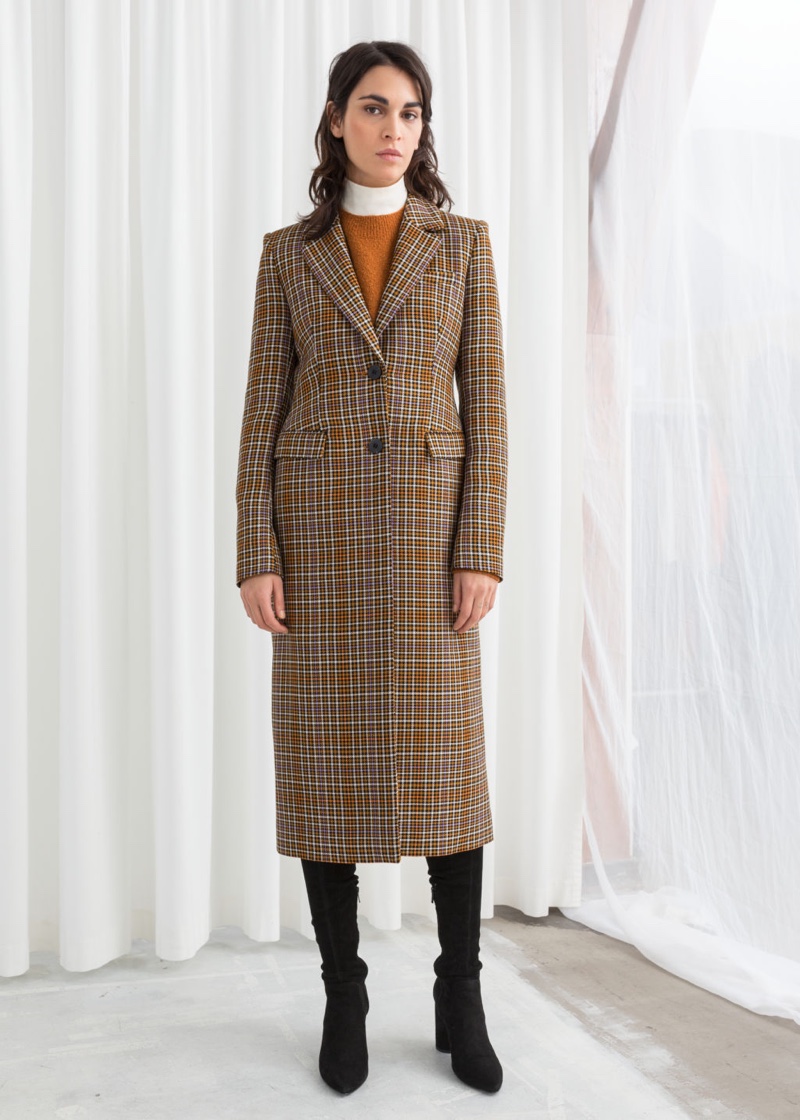 & Other Stories Plaid Hourglass Coat $249