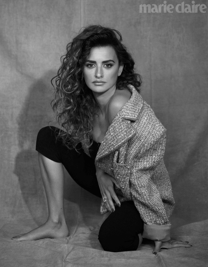 Actress Penelope Cruz poses in Chanel jacket and shorts