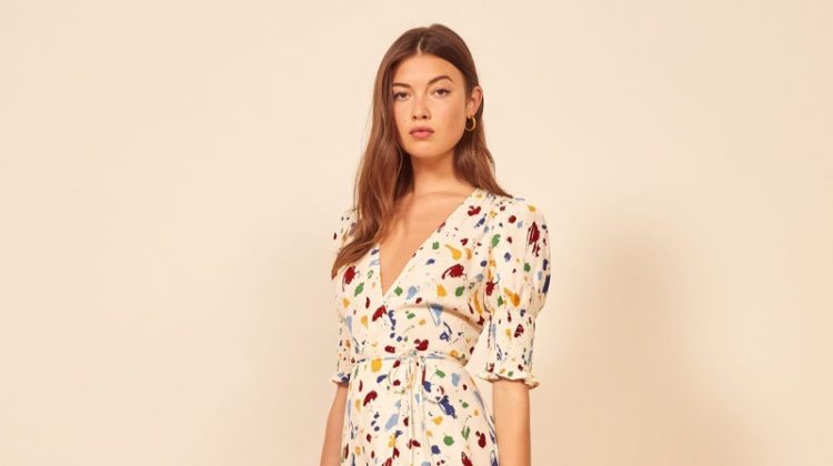 Reformation Esmerelda Dress in Painted Lady $248