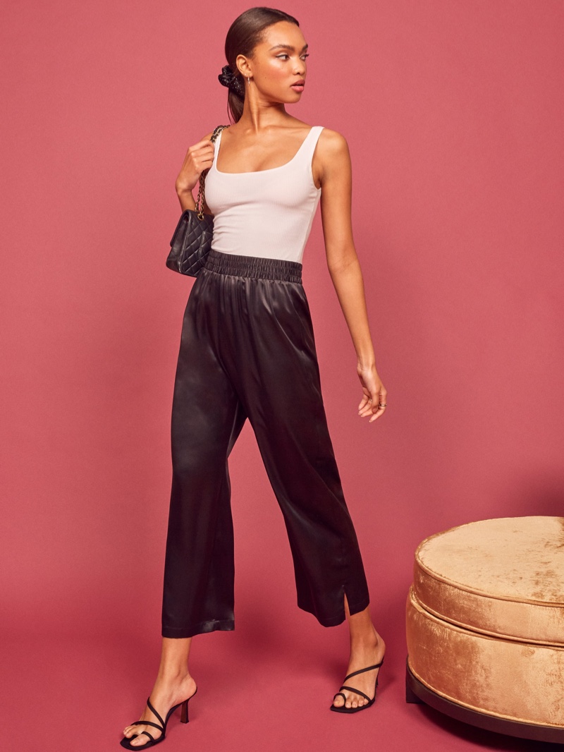 Reformation Formosa Pant in Black $178