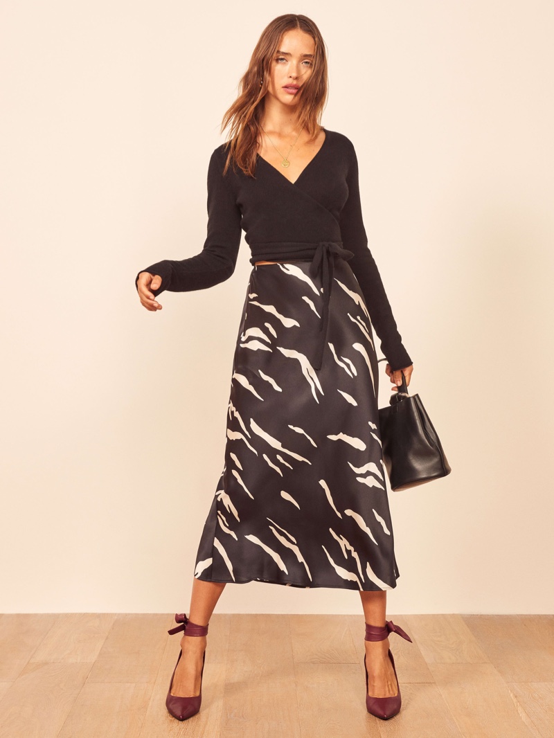 Reformation Pratt Skirt in Mustang $178