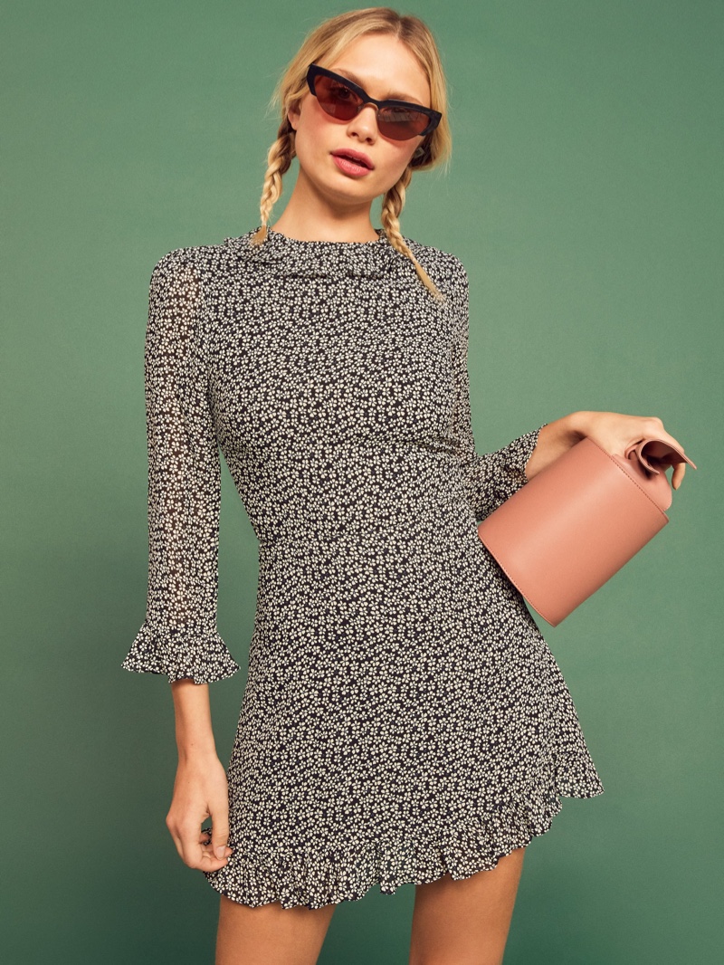 Reformation Stevie Dress in Ansel $198
