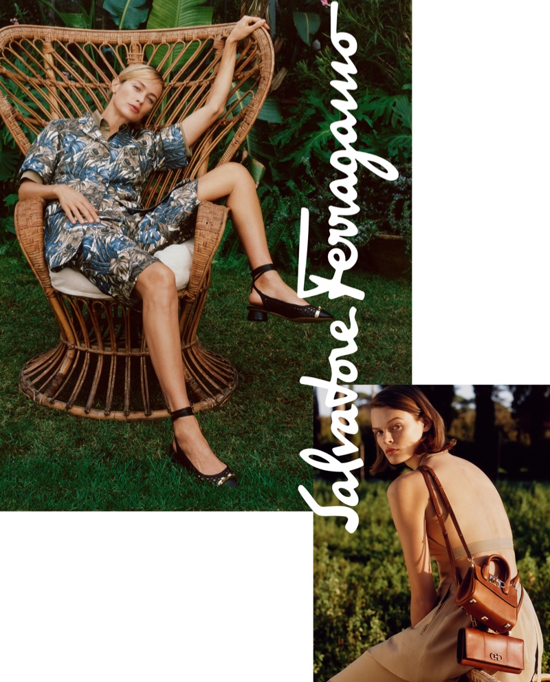 Carolyn Murphy and Cara Taylor appear in Salvatore Ferragamo spring-summer 2019 campaign