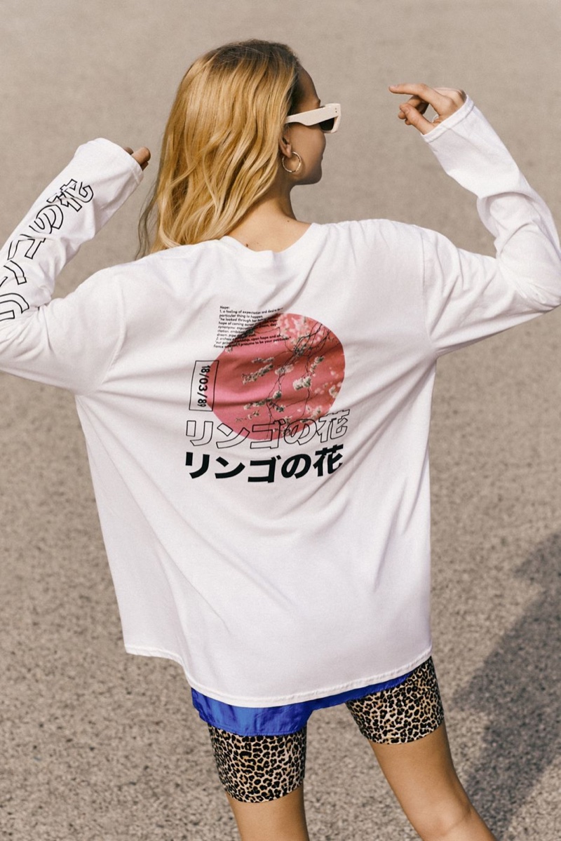 UO Apple Blossom Long Sleeve Tee $44