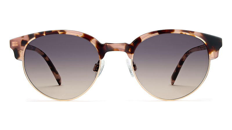 Warby Parker Carey Sunglasses in Petal Tortoise with Gold and Pink Gradient Lenses $145