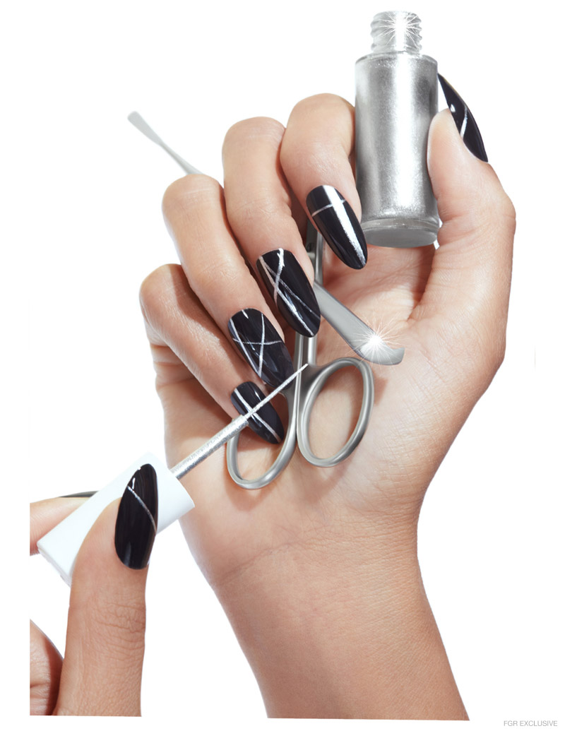 Smith and Cult Nail Color in Bang The Dream, Silver Stripes in Glass Souls by Smith and Cult, Seki Edge Stainless Steel Pro Tools Cuticle Pushes and Scissors. Photo: Wendy Hope