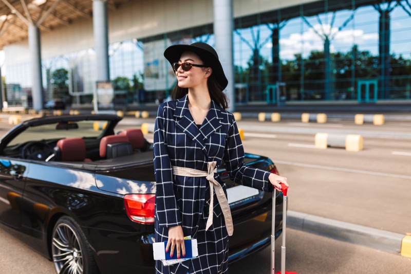 Woman Looking Stylish at Airport