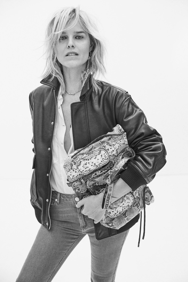 Eva Herzigova is the face of Zadig & Voltaire spring 2019 campaign