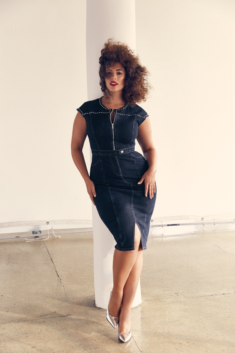 Flaunting her curves, Ashley Graham fronts Marina Rinaldi Denim spring-summer 2019