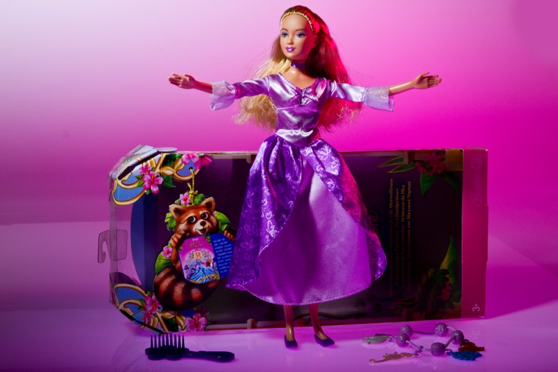 Barbie Doll in Purple Dress