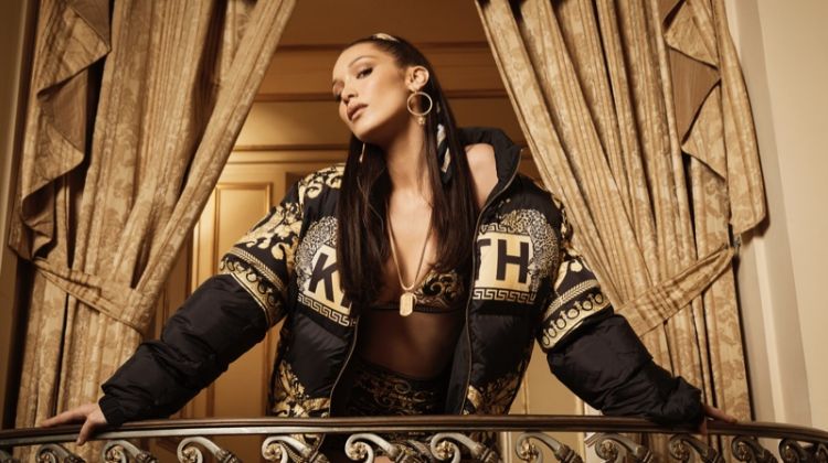 Bella Hadid Rocks Prints in Kith x Versace Campaign