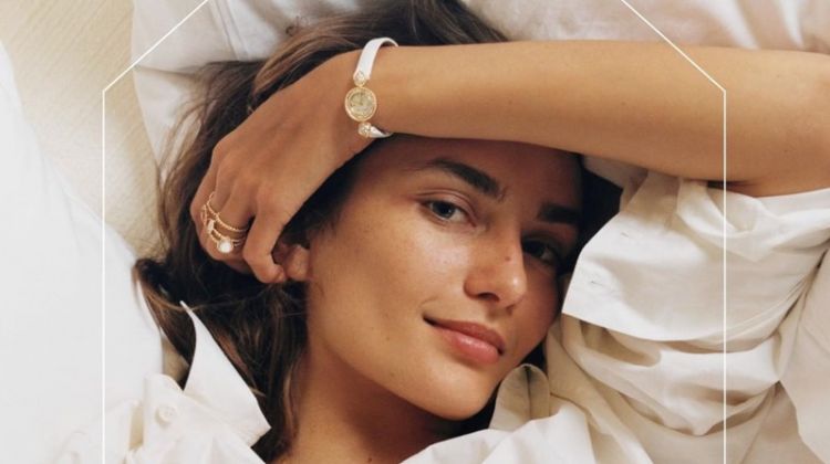 Andreea Diaconu appears in Boucheron jewelry campaign wearing Serpent Bohème collection
