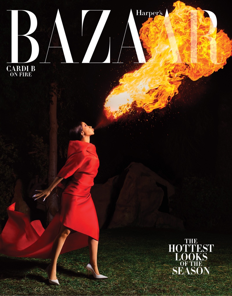 Cardi B on Harper's Bazaar US March 2019 Cover