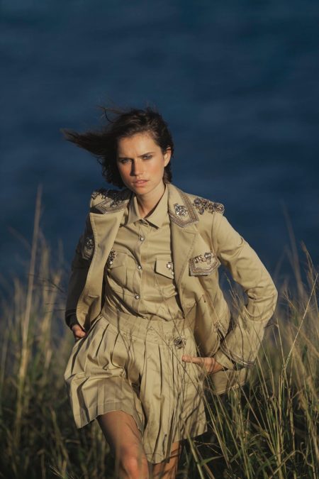 Cato Van Ee Models Military Inspired Styles for ELLE Italy Cato Van Ee Models Military Inspired Styles for ELLE Italy
