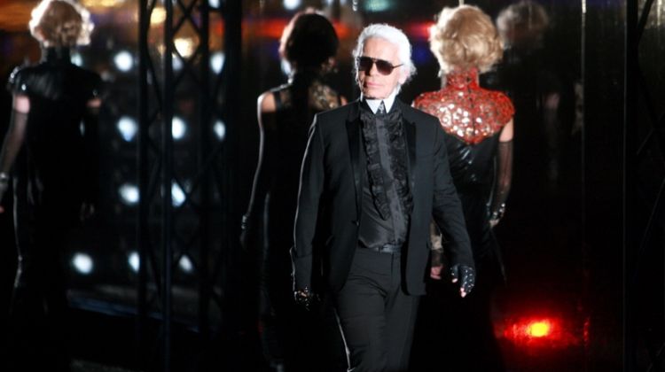 Karl Lagerfeld at Chanel Shanghai fashion show. Photo: Imaginechina-Editorial / Deposit Photos