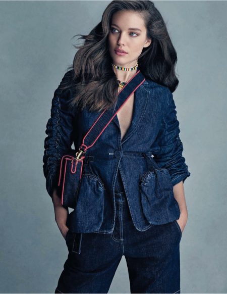 Emily DiDonato Models Cool Denim Styles for ELLE Italy Emily DiDonato Models Cool Denim Styles for ELLE Italy