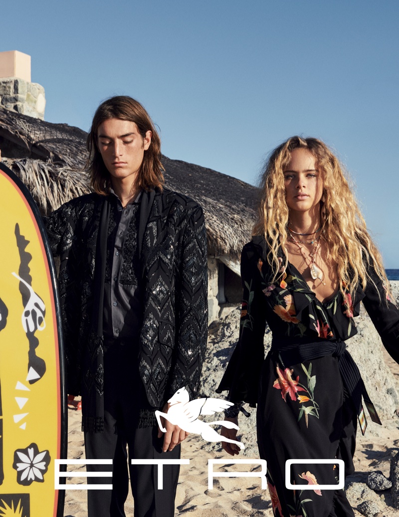 Etro takes to the beach for its spring 2019 campaign