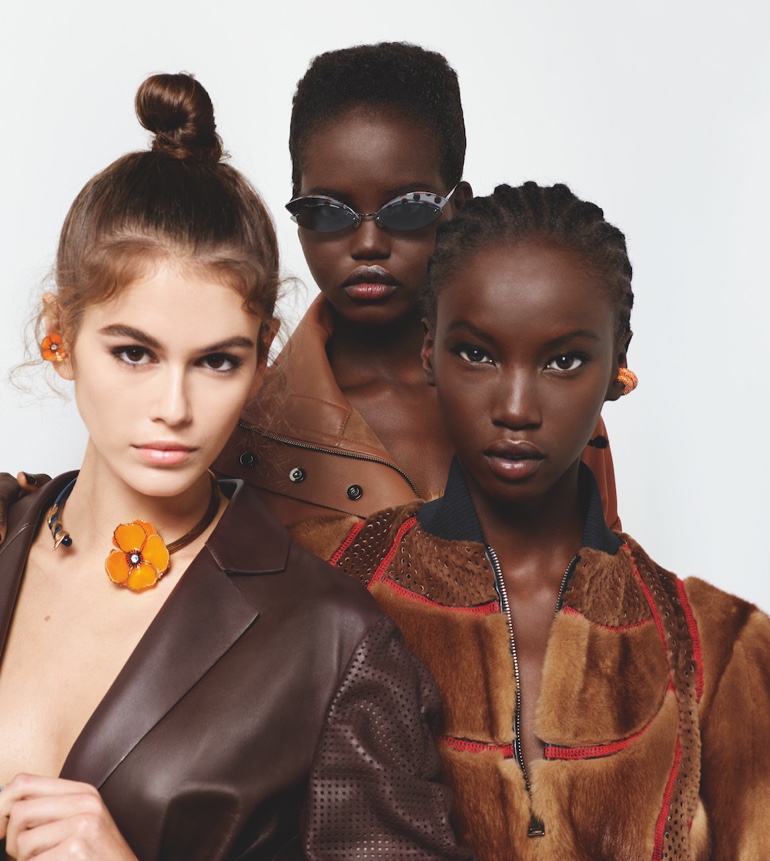 Kaia Gerber, Adut Akech and Anok Yai star in Fendi spring-summer 2019 campaign