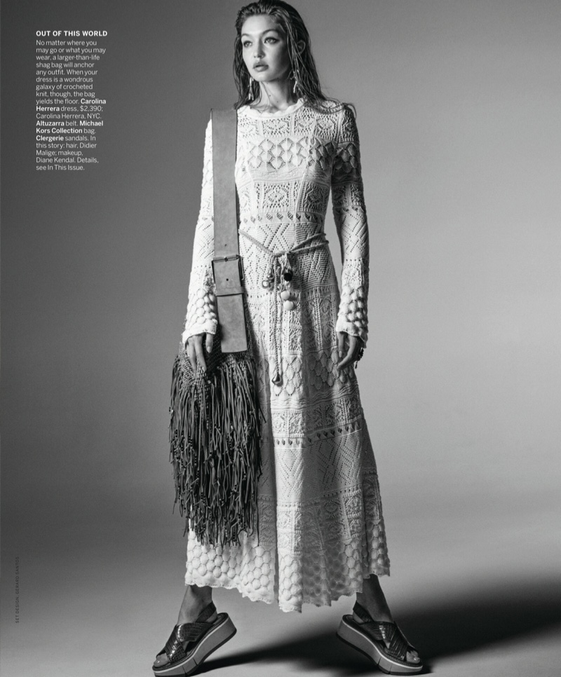 Gigi Hadid Embraces Bohemian Ensembles for Vogue