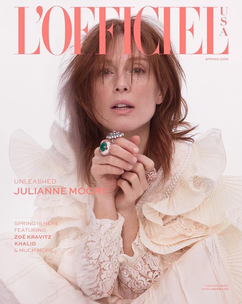 Julianne Moore on L'Officiel USA Spring 2019 Cover