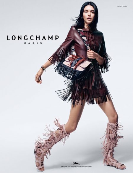 Kendall Jenner Rocks Fringe in Longchamp Spring 2019 Campaign Longchamp enlists Kendall Jenner for its spring-summer 2019 campaign