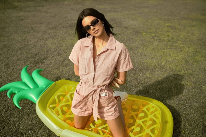 Kendall Jenner models a pink romper for Penshoppe spring-summer 2019 campaign