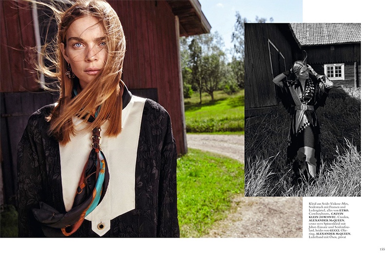 Kim Noorda is a Country Girl in Harper's Bazaar Germany