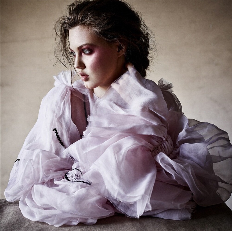 Lindsey Wixson Poses in Elegant Dresses for Stylist UK
