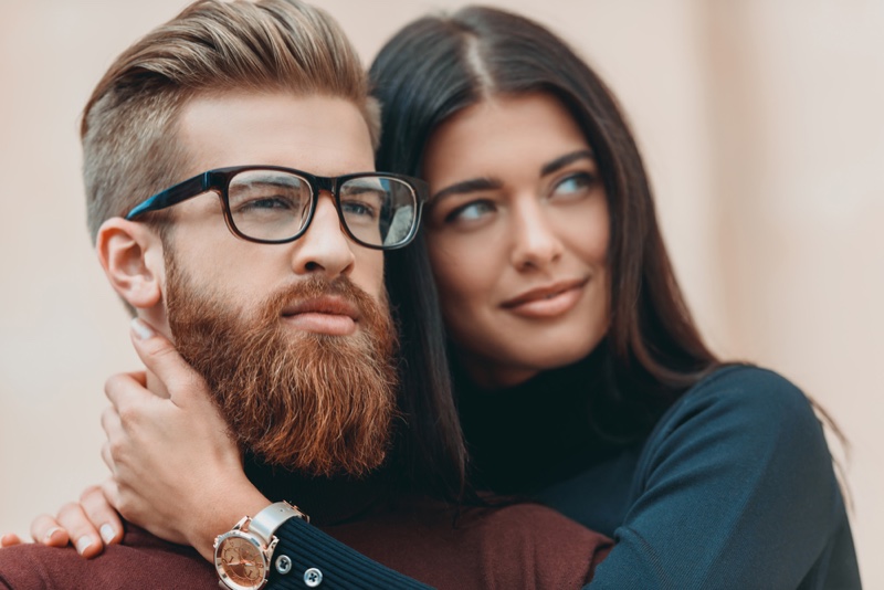 Man with Red Beard, Posing with Woman