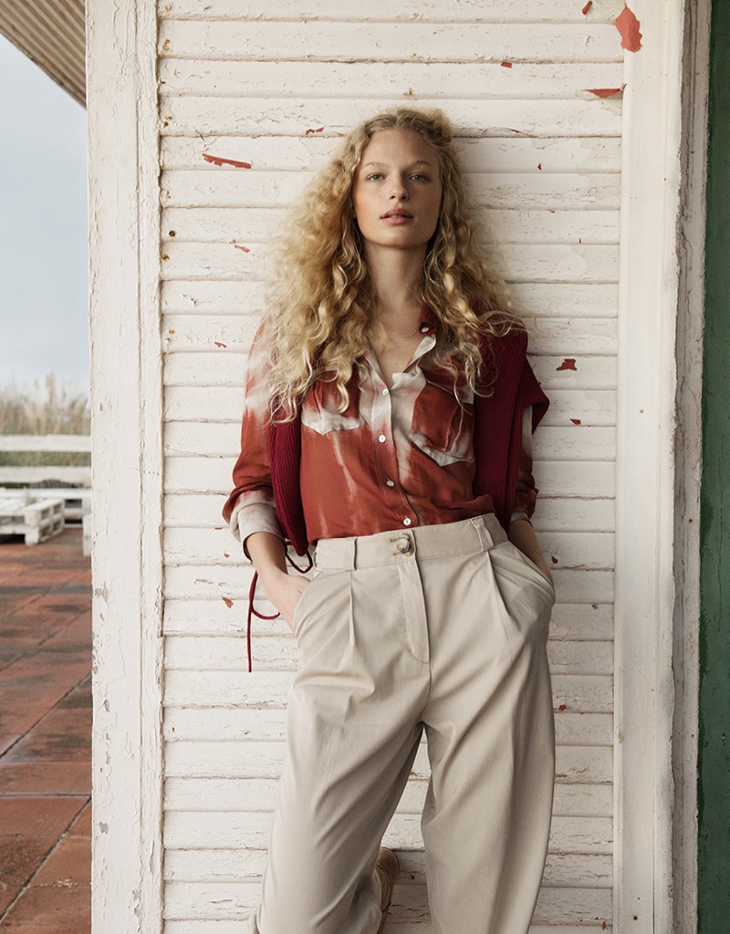 Frederikke Sofie fronts Massimo Dutti On The Road resort 2019 lookbook