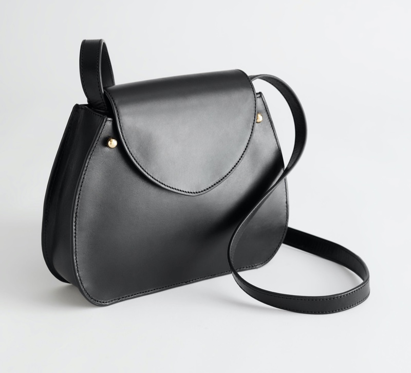 & Other Stories Curved Leather Crossbody Bag $139